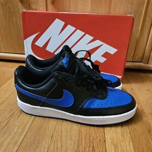 Nike court vision low black royal DM8681 001 Sz 9